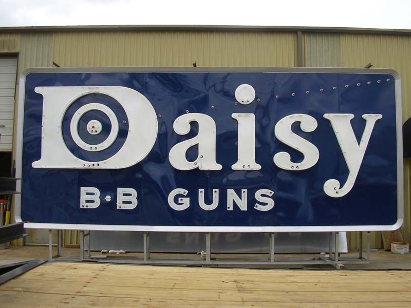 Daisy neon sign restoration